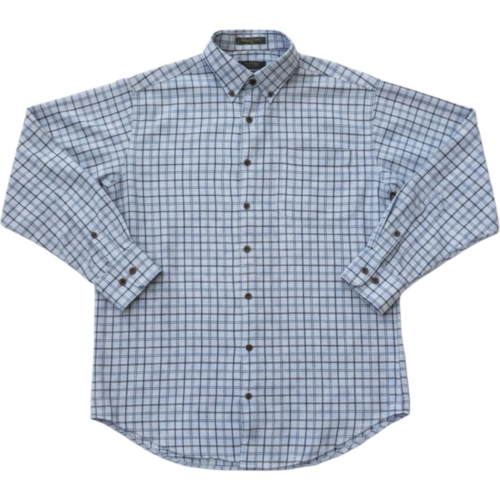Orvis Charles F. Orvis Signature Silk Wool Plaid Button Down Shirt Men's Medium
